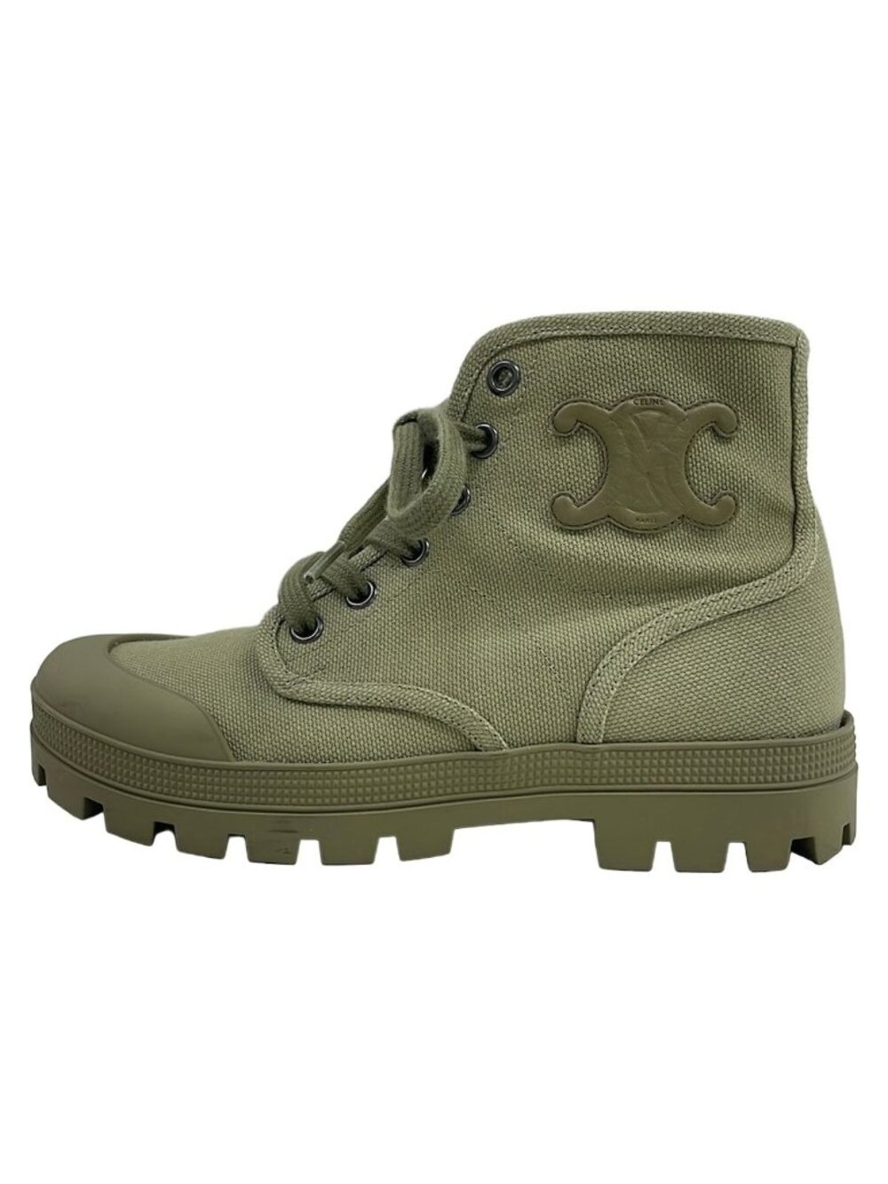 Celine Sneakers Khaki High Cut Triomphe 35